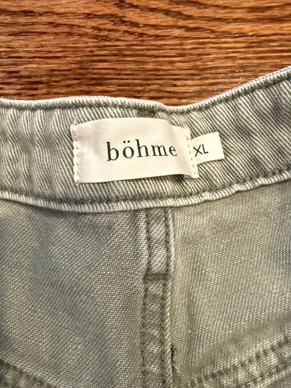 Bohme Seafoam Women's Denim Shorts - Classic High-Rise Style Size XL